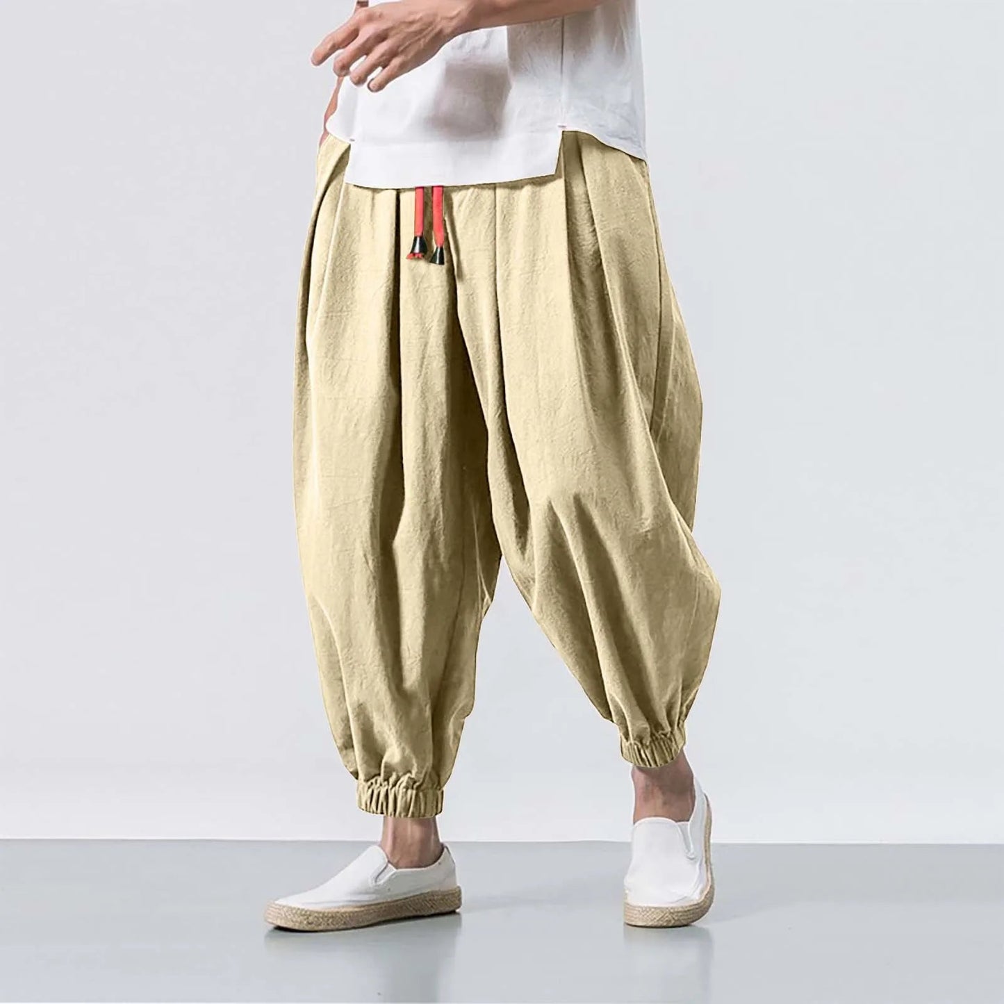 FGKKS Spring Men Loose Harem Pants Chinese Linen Overweight Sweatpants High Quality Casual Brand Oversize Trousers Male - FitHealthHavenFitHealthHavenFitHealthHaven14:200001438Khaki;5:361385Asian Size LKhakiAsian Size LFGKKS Spring Men Loose Harem Pants Chinese Linen Overweight Sweatpants High Quality Casual Brand Oversize Trousers Male