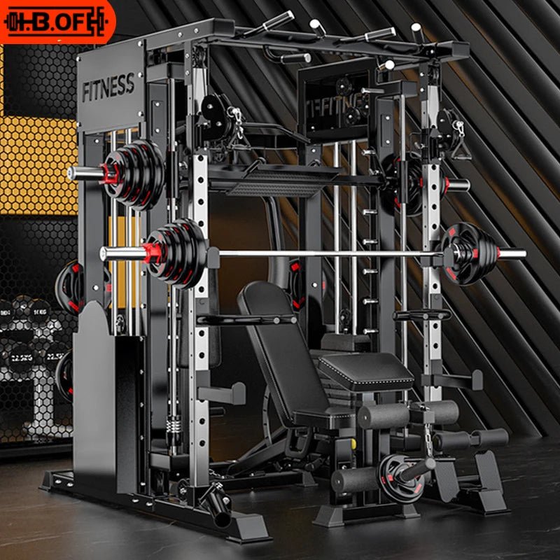 Fitness Center Commercial Smith Machine Comprehensive Multifunctional Fitness Stand strength Training Gantry - FitHealthHavenFitHealthHavenFitHealthHaven14:193blackFitness Center Commercial Smith Machine Comprehensive Multifunctional Fitness Stand strength Training Gantry
