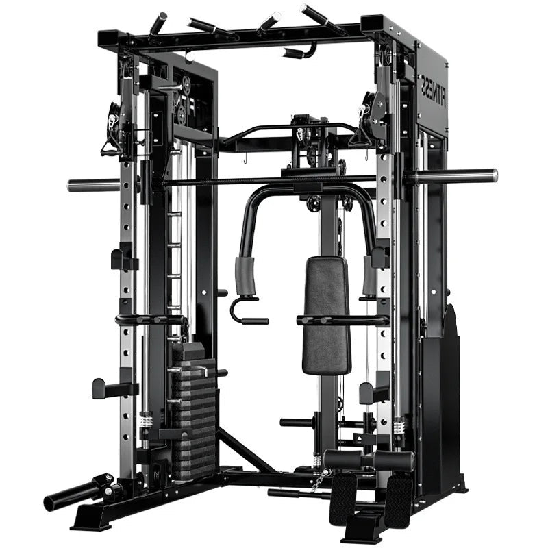 Fitness Center Commercial Smith Machine Comprehensive Multifunctional Fitness Stand strength Training Gantry - FitHealthHavenFitHealthHavenFitHealthHaven14:193blackFitness Center Commercial Smith Machine Comprehensive Multifunctional Fitness Stand strength Training Gantry