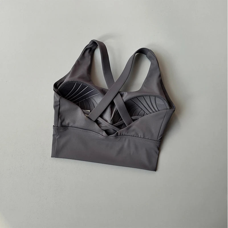 Fixed Pad Sports Bra Underwear High-strength Professional Shockproof Running Bra Gym Push Up Lingerie Yoga Fitness Bra - FitHealthHavenFitHealthHavenFitHealthHaven14:200004890Dark Gray;5:361385Dark GrayLFixed Pad Sports Bra Underwear High-strength Professional Shockproof Running Bra Gym Push Up Lingerie Yoga Fitness Bra