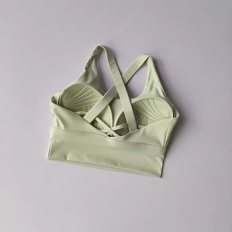 Fixed Pad Sports Bra Underwear High-strength Professional Shockproof Running Bra Gym Push Up Lingerie Yoga Fitness Bra - FitHealthHavenFitHealthHavenFitHealthHaven14:200004889Bean Green;5:100014065Bean GreenXLFixed Pad Sports Bra Underwear High-strength Professional Shockproof Running Bra Gym Push Up Lingerie Yoga Fitness Bra