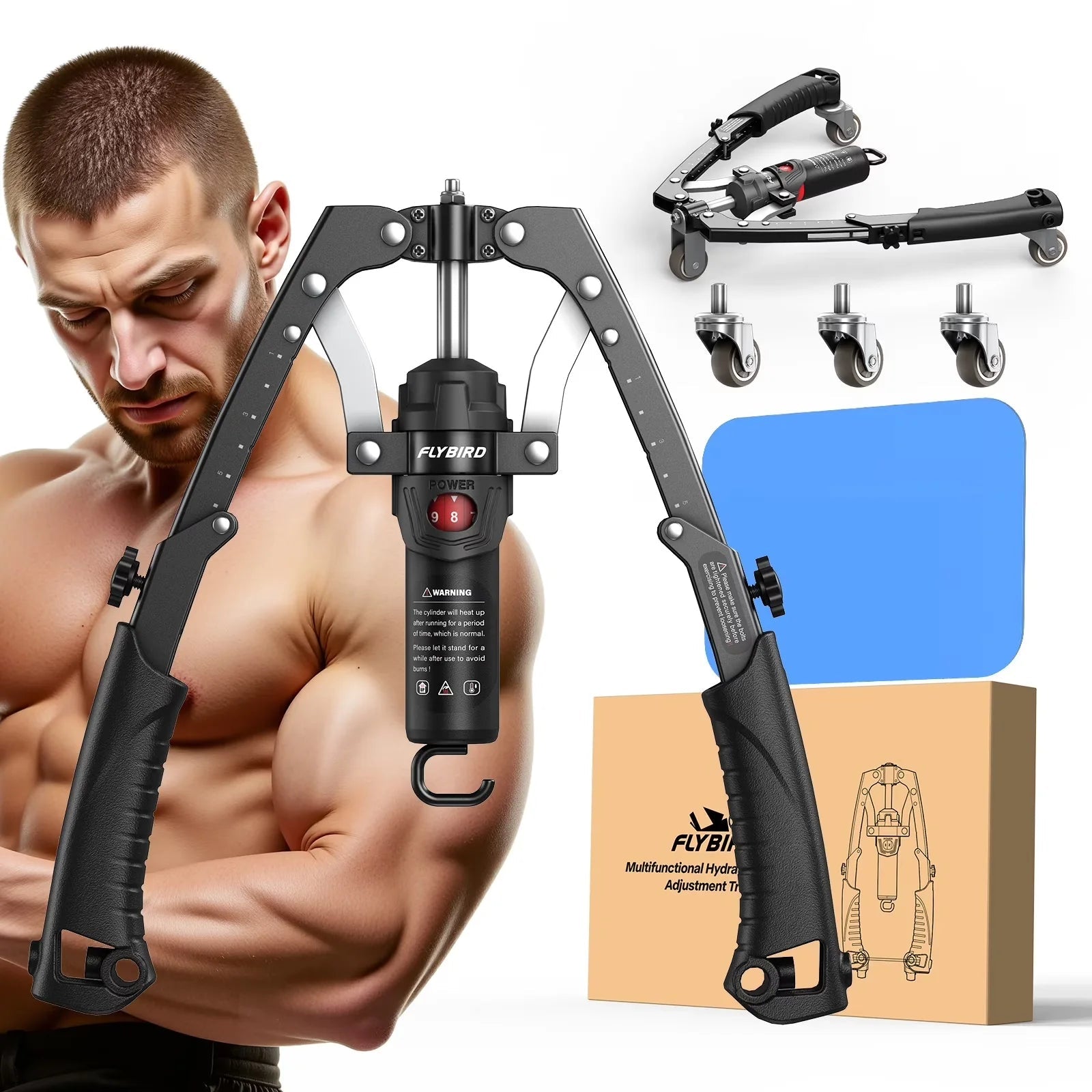 FLYBIRD 3-in-1 Twister Arm Trainer with Ab Roller Wheel, Adjustable 22-440lbs Hydraulic Power Chest, Shoulders, Forearm, Triceps - FitHealthHavenFitHealthHavenFitHealthHaven14:200003699Black;200007763:201336106BlackUnited StatesFLYBIRD 3-in-1 Twister Arm Trainer with Ab Roller Wheel, Adjustable 22-440lbs Hydraulic Power Chest, Shoulders, Forearm, Triceps