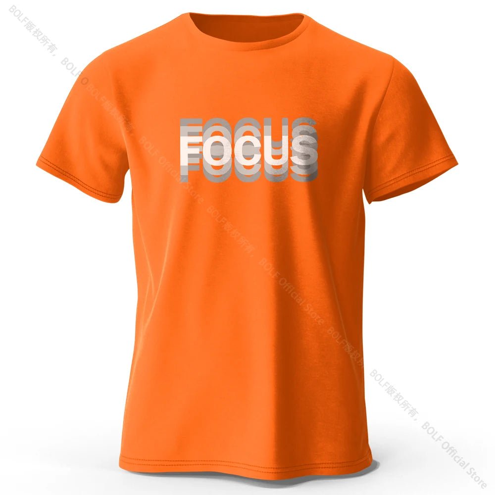 Focus Letter Minimalist Style 100% Cotton T-Shirt, Lightweight Round Neck Short Sleeve Tee, Perfect for Men & Women - FitHealthHavenFitHealthHavenFitHealthHaven14:350852Orange;5:4182OrangeXXLFocus Letter Minimalist Style 100% Cotton T-Shirt, Lightweight Round Neck Short Sleeve Tee, Perfect for Men & Women