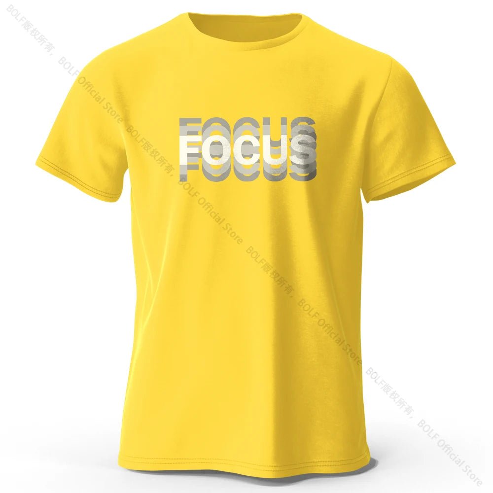 Focus Letter Minimalist Style 100% Cotton T-Shirt, Lightweight Round Neck Short Sleeve Tee, Perfect for Men & Women - FitHealthHavenFitHealthHavenFitHealthHaven14:366Yellow;5:4182YellowXXLFocus Letter Minimalist Style 100% Cotton T-Shirt, Lightweight Round Neck Short Sleeve Tee, Perfect for Men & Women