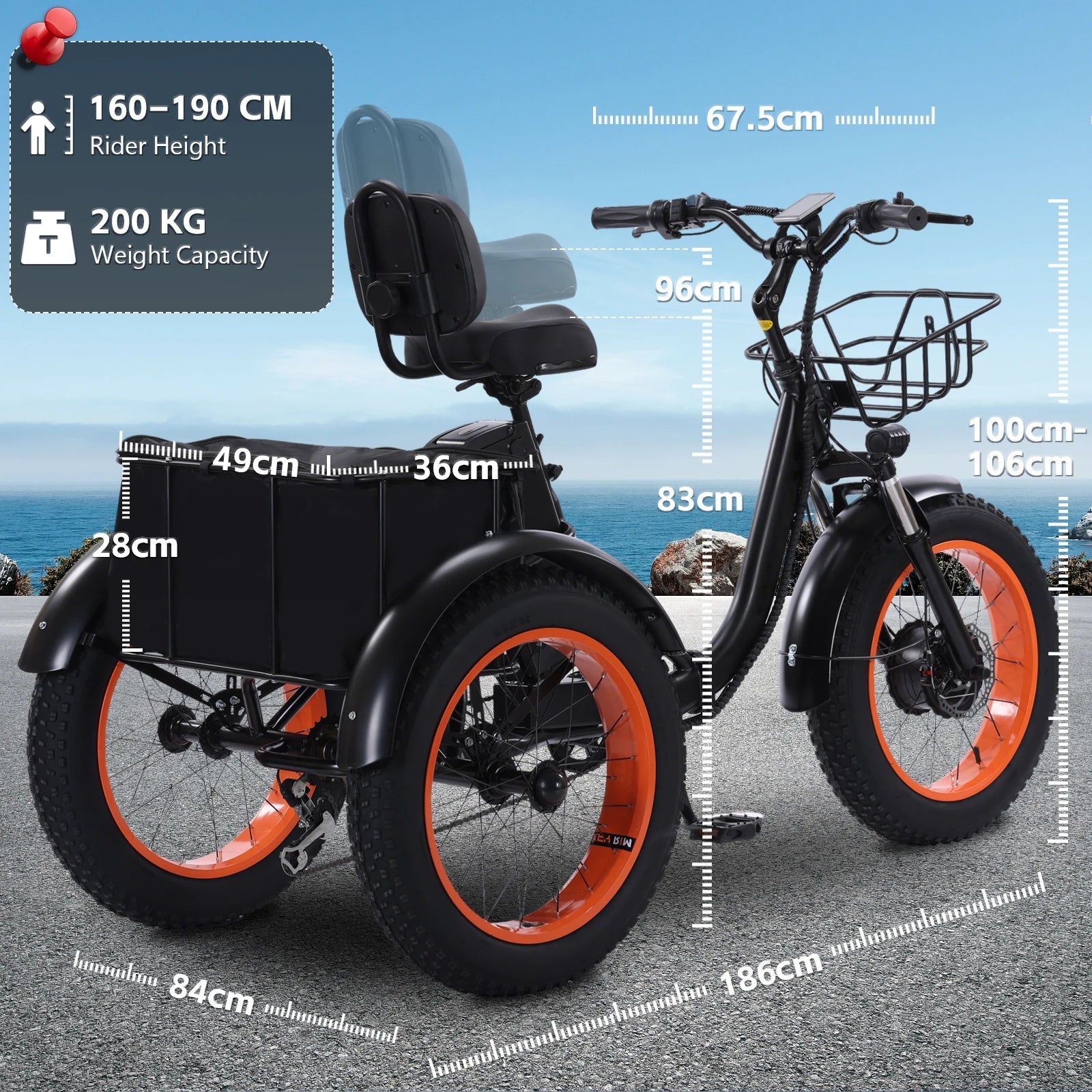 Foldable Electric Tricycle for Seniors | 500W 48V 15Ah Battery 50‑Mile Range | 20"×4" Fat Tires 7‑Speed Shimano 440lbs Cargo for Commuters - FitHealthHavenFitHealthHavenFitHealthHaven14:193;200007763:201336106blackUnited StatesFoldable Electric Tricycle for Seniors | 500W 48V 15Ah Battery 50‑Mile Range | 20"×4" Fat Tires 7‑Speed Shimano 440lbs Cargo for Commuters