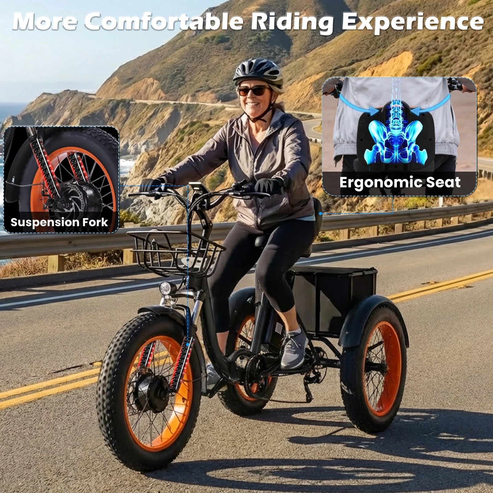Foldable Electric Tricycle for Seniors | 500W 48V 15Ah Battery 50‑Mile Range | 20"×4" Fat Tires 7‑Speed Shimano 440lbs Cargo for Commuters - FitHealthHavenFitHealthHavenFitHealthHaven14:193;200007763:201336106blackUnited StatesFoldable Electric Tricycle for Seniors | 500W 48V 15Ah Battery 50‑Mile Range | 20"×4" Fat Tires 7‑Speed Shimano 440lbs Cargo for Commuters