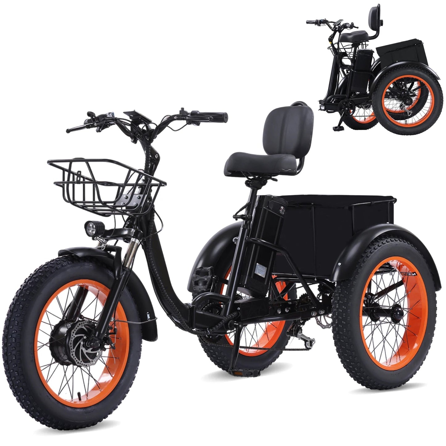 Foldable Electric Tricycle for Seniors | 500W 48V 15Ah Battery 50‑Mile Range | 20"×4" Fat Tires 7‑Speed Shimano 440lbs Cargo for Commuters - FitHealthHavenFitHealthHavenFitHealthHaven14:193;200007763:201336106blackUnited StatesFoldable Electric Tricycle for Seniors | 500W 48V 15Ah Battery 50‑Mile Range | 20"×4" Fat Tires 7‑Speed Shimano 440lbs Cargo for Commuters