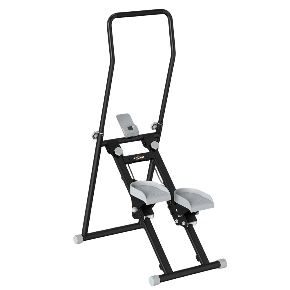 Foldable Stair Stepper for Home Gym, 6-Level Adjustable Handlebar Stair Climber with LCD Monitor, Adjustable Resistance Pedals, - FitHealthHavenFitHealthHavenFitHealthHaven14:193BLACK;200007763:201336106BLACKUnited StatesFoldable Stair Stepper for Home Gym, 6-Level Adjustable Handlebar Stair Climber with LCD Monitor, Adjustable Resistance Pedals,