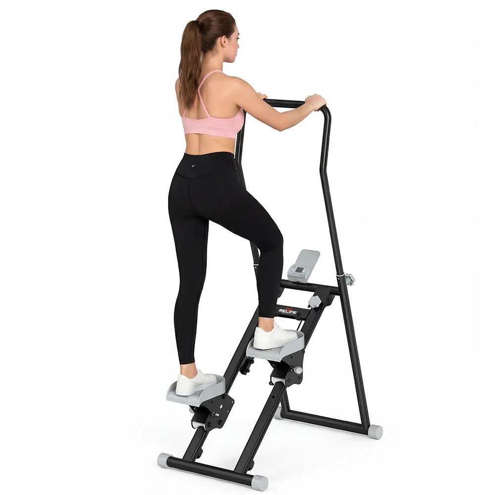 Foldable Stair Stepper for Home Gym, 6-Level Adjustable Handlebar Stair Climber with LCD Monitor, Adjustable Resistance Pedals, - FitHealthHavenFitHealthHavenFitHealthHaven14:193BLACK;200007763:201336106BLACKUnited StatesFoldable Stair Stepper for Home Gym, 6-Level Adjustable Handlebar Stair Climber with LCD Monitor, Adjustable Resistance Pedals,