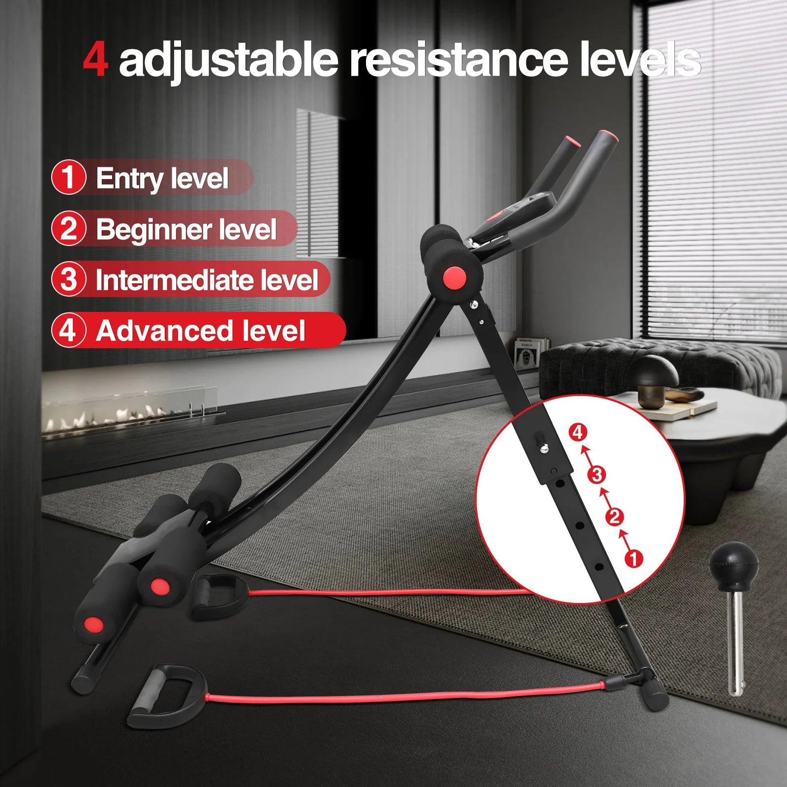 GIKPAL Foldable Ab Machine Ab Workout Equipment for Home Gym,Core & Abdominal Trainer Fitness Equipment Max 440lbs LCD Display - FitHealthHavenFitHealthHavenFitHealthHaven200007763:201336106United StatesGIKPAL Foldable Ab Machine Ab Workout Equipment for Home Gym,Core & Abdominal Trainer Fitness Equipment Max 440lbs LCD Display