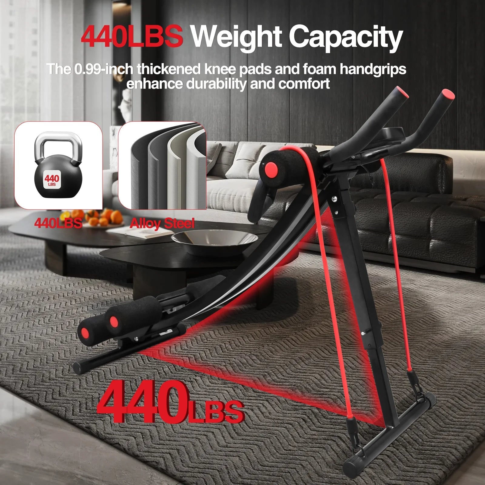 GIKPAL Foldable Ab Machine Ab Workout Equipment for Home Gym,Core & Abdominal Trainer Fitness Equipment Max 440lbs LCD Display - FitHealthHavenFitHealthHavenFitHealthHaven200007763:201336106United StatesGIKPAL Foldable Ab Machine Ab Workout Equipment for Home Gym,Core & Abdominal Trainer Fitness Equipment Max 440lbs LCD Display