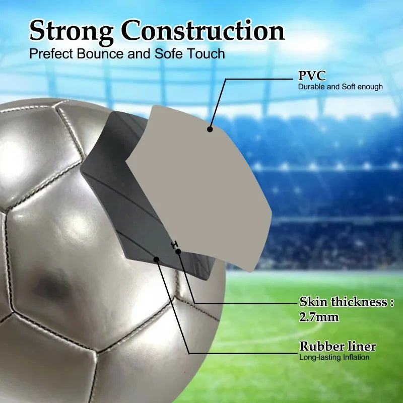 Golden silver Football Soccer Balls Official Size 5 PVC Football Team Training Footy Ball Outdoor Match Game Football Training - FitHealthHavenFitHealthHavenFitHealthHaven14:350853SilverSilverGolden silver Football Soccer Balls Official Size 5 PVC Football Team Training Footy Ball Outdoor Match Game Football Training