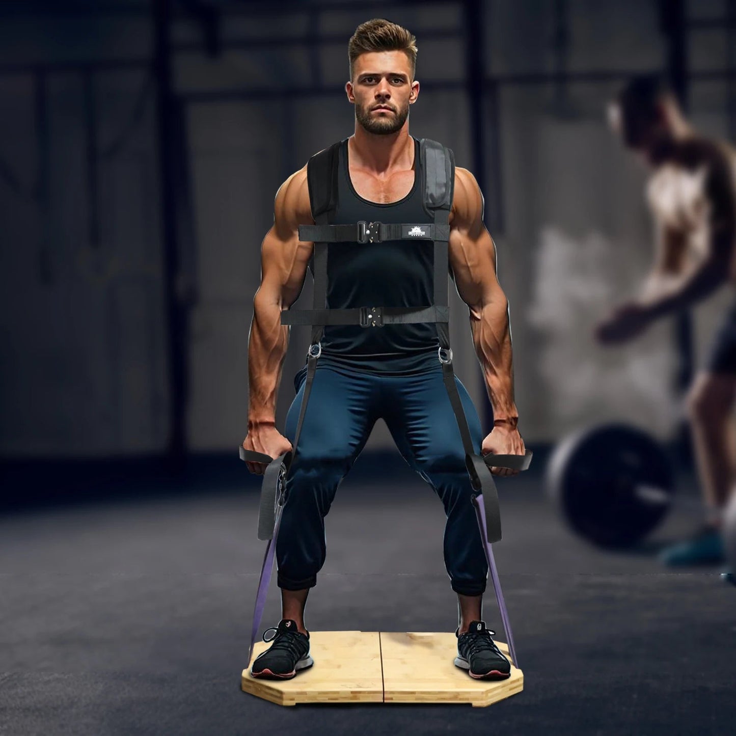 Heavy-Duty Squat Harness Vest for Resistance Bands Adjustable Weighted Training Strap for Full Body Workouts fitness equipment - FitHealthHavenFitHealthHavenFitHealthHaven14:193blackHeavy-Duty Squat Harness Vest for Resistance Bands Adjustable Weighted Training Strap for Full Body Workouts fitness equipment