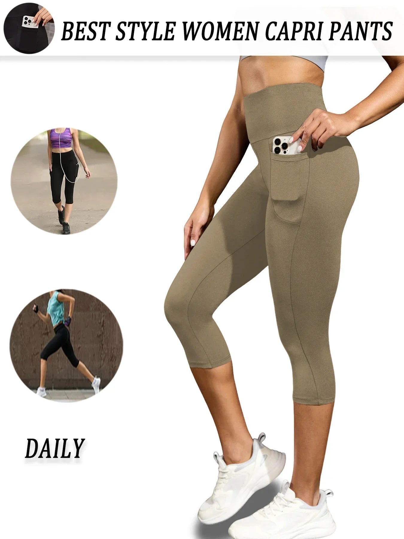 High Waisted capri pants For Women With Pockets Tummy Control No See Through Workout Running Yoga Athletic Push Up Gym Leggings - FitHealthHavenFitHealthHavenFitHealthHaven14:365458-3;5:872-3XSHigh Waisted capri pants For Women With Pockets Tummy Control No See Through Workout Running Yoga Athletic Push Up Gym Leggings