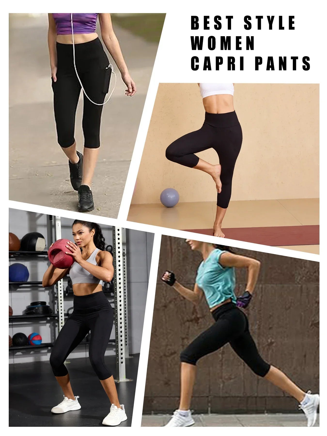 High Waisted capri pants For Women With Pockets Tummy Control No See Through Workout Running Yoga Athletic Push Up Gym Leggings - FitHealthHavenFitHealthHavenFitHealthHaven14:193-1;5:872-1XSHigh Waisted capri pants For Women With Pockets Tummy Control No See Through Workout Running Yoga Athletic Push Up Gym Leggings