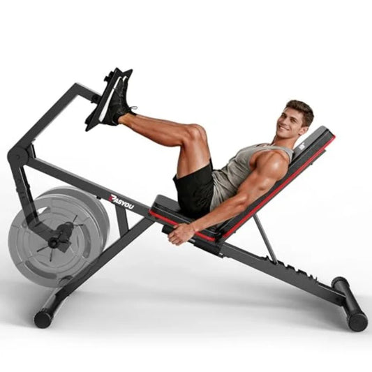 Home Gym Leg Press Machine with Adjustable Weight Bench and Leg Extension Steel Construction Black Supports 1'' 2'' Plates Spac - FitHealthHavenFitHealthHavenFitHealthHaven200007763:201336106United StatesHome Gym Leg Press Machine with Adjustable Weight Bench and Leg Extension Steel Construction Black Supports 1'' 2'' Plates Spac