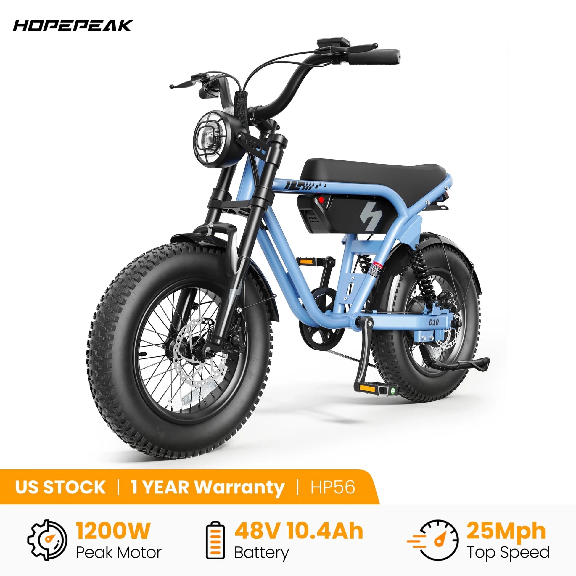 Hopepeak D10 Electric Bike, 16" Fat Tires Electric Mountain Bike, 1200W Peak Motor 48V 10.4Ah, 25 MPH 55Mi Range Off-Road Ebike with Full Suspension - FitHealthHavenFitHealthHavenFitHealthHaven14:173;200007763:201336106BlueUnited StatesHopepeak D10 Electric Bike, 16" Fat Tires Electric Mountain Bike, 1200W Peak Motor 48V 10.4Ah, 25 MPH 55Mi Range Off-Road Ebike with Full Suspension