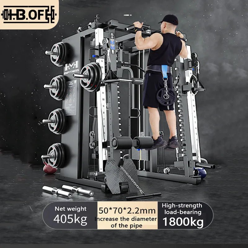 Household Multifunctional Squat Frame Set With Stainless Steel Weights Chair And Barbell Plates Commercial Gantry Smith Machine - FitHealthHavenFitHealthHavenFitHealthHaven14:193setsetHousehold Multifunctional Squat Frame Set With Stainless Steel Weights Chair And Barbell Plates Commercial Gantry Smith Machine