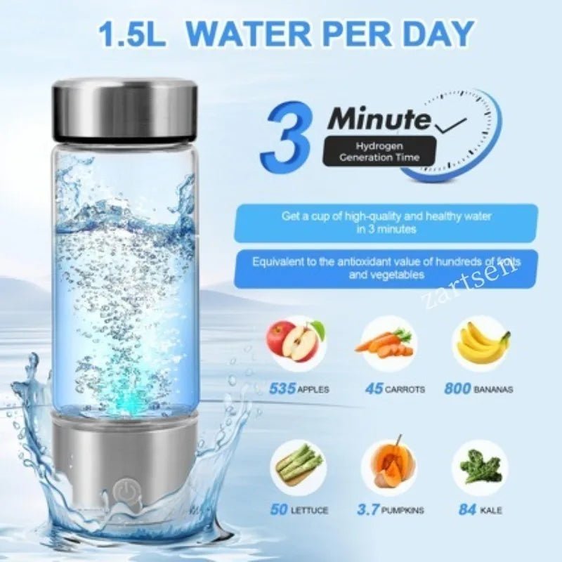 Hydrogen-Rich Water Cup Portable Electric Hydrogen Rich Water Generator Bottle Titanium Quality Filter Healthcare Water Cup USB - FitHealthHavenFitHealthHavenFitHealthHaven14:350853SilverHydrogen-Rich Water Cup Portable Electric Hydrogen Rich Water Generator Bottle Titanium Quality Filter Healthcare Water Cup USB