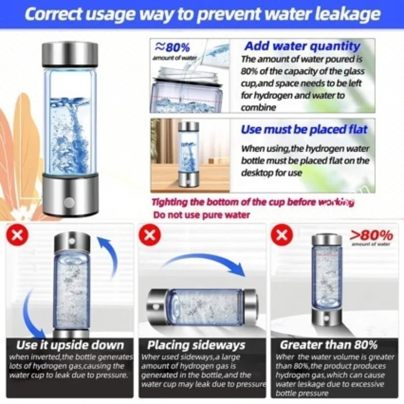 Hydrogen-Rich Water Cup Portable Electric Hydrogen Rich Water Generator Bottle Titanium Quality Filter Healthcare Water Cup USB - FitHealthHavenFitHealthHavenFitHealthHaven14:350853SilverHydrogen-Rich Water Cup Portable Electric Hydrogen Rich Water Generator Bottle Titanium Quality Filter Healthcare Water Cup USB