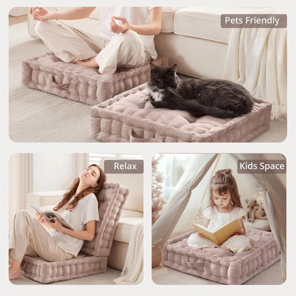 Intelligent Design Large Floor Pillow for Adults Yoga or Meditation Cushion with Handle, Floor Cushion for Board Games, - FitHealthHavenFitHealthHavenFitHealthHaven200007763:201336106United StatesIntelligent Design Large Floor Pillow for Adults Yoga or Meditation Cushion with Handle, Floor Cushion for Board Games,