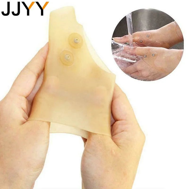 JJYY 1PC Magnetic Therapy Wrist Hand Thumb Support Gloves Silicone Gel Arthritis Pressure Corrector Massage Pain Relief Gloves - FitHealthHavenFitHealthHavenFitHealthHaven14:200006154BeigeBeigeJJYY 1PC Magnetic Therapy Wrist Hand Thumb Support Gloves Silicone Gel Arthritis Pressure Corrector Massage Pain Relief Gloves