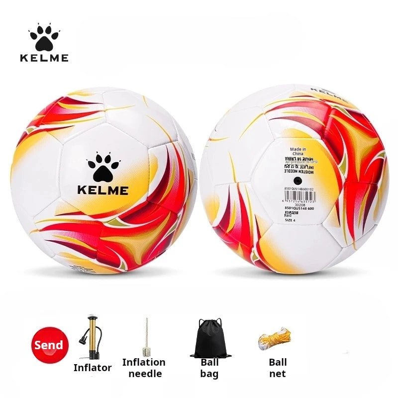 Kelme Standard 5 Soccer Ball School Soccer Ball Wear-resistant Soccer Ball Elastic Indoor High Elasticity Soccer Ball - FitHealthHavenFitHealthHavenFitHealthHaven14:10white redwhite redKelme Standard 5 Soccer Ball School Soccer Ball Wear-resistant Soccer Ball Elastic Indoor High Elasticity Soccer Ball