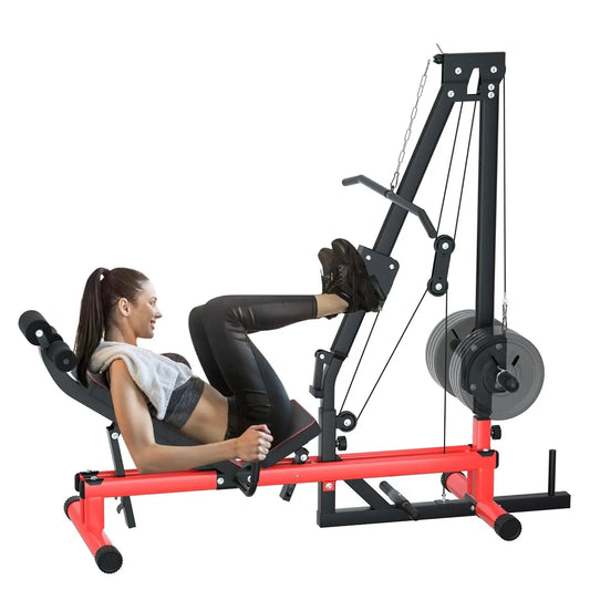 Leg Press Machine & LAT Pull Down - Heavy Duty Full Body Workout Equipment for Home Gym, Effective for Glutes,, Customized - FitHealthHavenFitHealthHavenFitHealthHaven14:115Black Red;200007763:201336106Black RedUnited StatesLeg Press Machine & LAT Pull Down - Heavy Duty Full Body Workout Equipment for Home Gym, Effective for Glutes,, Customized