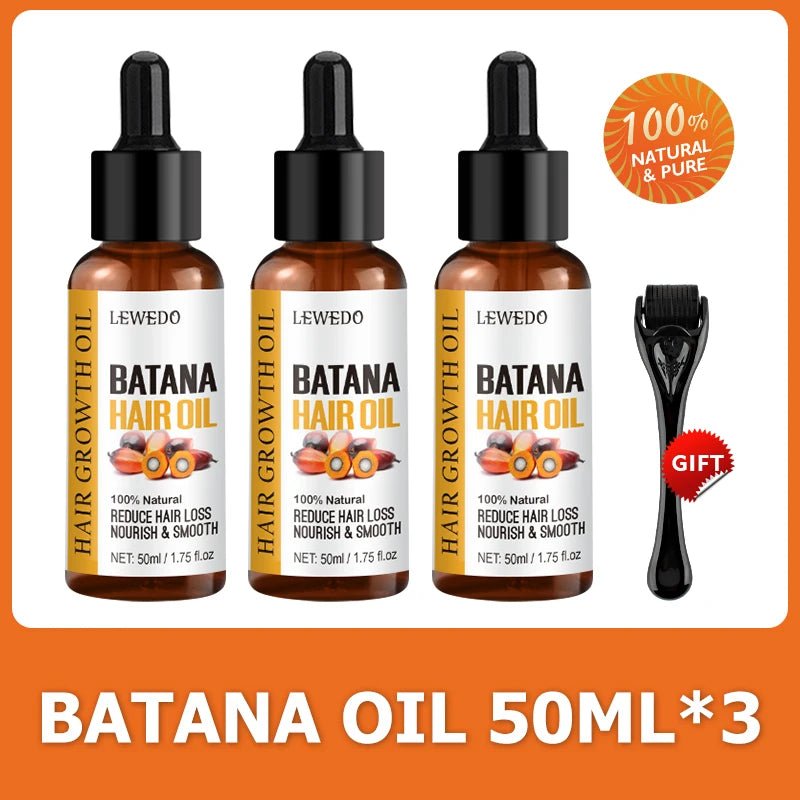 Lewedo Naturals Batana Oil Fast Hair Growth for Men Women Pure Batana Oil Nourish Shiny Hair Healthy Hair Care Anti Hair Loss - FitHealthHavenFitHealthHavenFitHealthHaven14:2014409773pcs oil and gift3pcs oil and giftLewedo Naturals Batana Oil Fast Hair Growth for Men Women Pure Batana Oil Nourish Shiny Hair Healthy Hair Care Anti Hair Loss