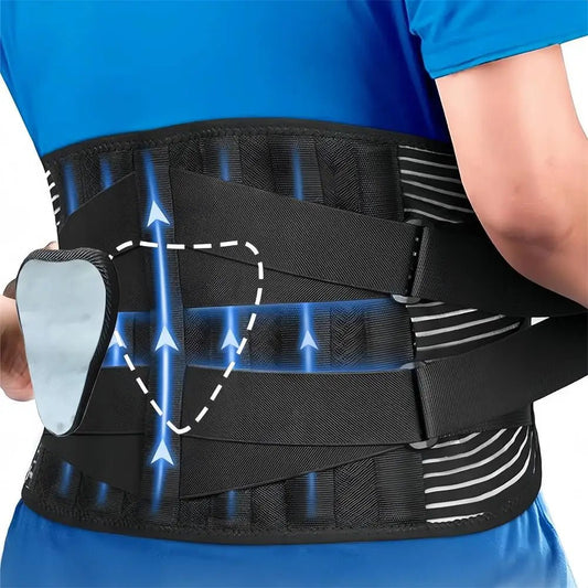 Lumbar Pad Back Support Elastic Double Compression Belt for Lower Back Pain Relief,Scoliosis,Herniated Disc,Sciatica Men Women - FitHealthHavenFitHealthHavenFitHealthHaven14:366Style B;5:100014064S for waist 60-80cmStyle BS for waist 60-80cmLumbar Pad Back Support Elastic Double Compression Belt for Lower Back Pain Relief,Scoliosis,Herniated Disc,Sciatica Men Women