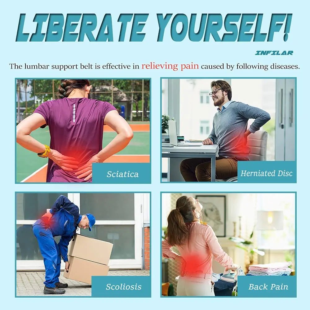 Lumbar Pad Back Support Elastic Double Compression Belt for Lower Back Pain Relief,Scoliosis,Herniated Disc,Sciatica Men Women - FitHealthHavenFitHealthHavenFitHealthHaven14:366Style B;5:100014064S for waist 60-80cmStyle BS for waist 60-80cmLumbar Pad Back Support Elastic Double Compression Belt for Lower Back Pain Relief,Scoliosis,Herniated Disc,Sciatica Men Women