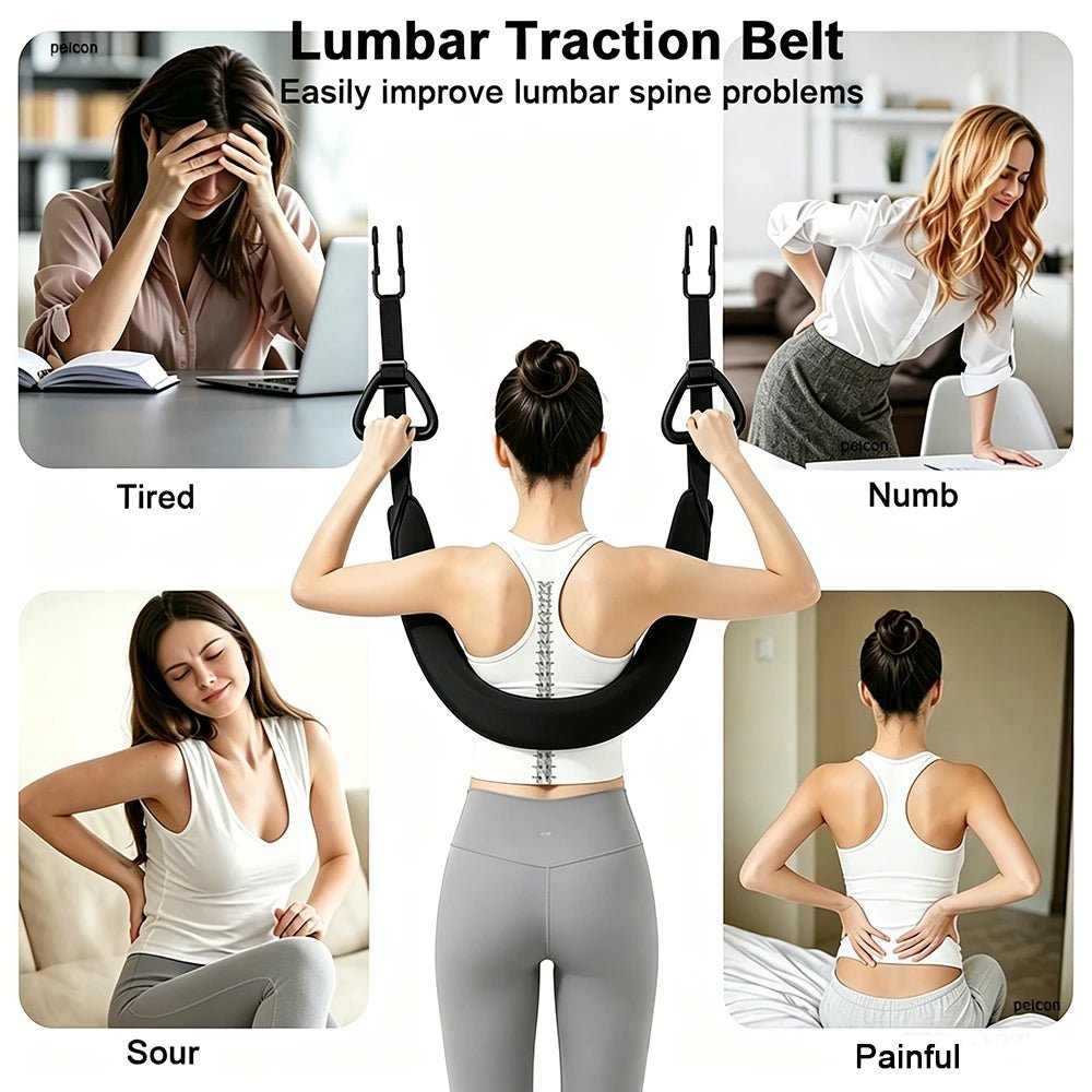 Lumbar Traction Belt Portable Hanging Traction Belt Waist Support Household Spinal Back Stretching Device for Lower Back Pain - FitHealthHavenFitHealthHavenFitHealthHaven14:691GrayGrayLumbar Traction Belt Portable Hanging Traction Belt Waist Support Household Spinal Back Stretching Device for Lower Back Pain