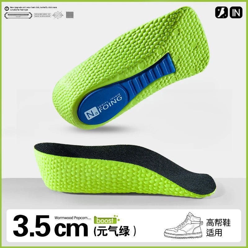 Memory Foam Height Increase Insoles for Men Women Shoes Flat Feet Arch Support Orthopedic Insoles Sneakers Heel Lift Shoe Pads - FitHealthHavenFitHealthHavenFitHealthHaven14:3508503.5cm Green;200007763:2013361003.5cm GreenCHINAMemory Foam Height Increase Insoles for Men Women Shoes Flat Feet Arch Support Orthopedic Insoles Sneakers Heel Lift Shoe Pads