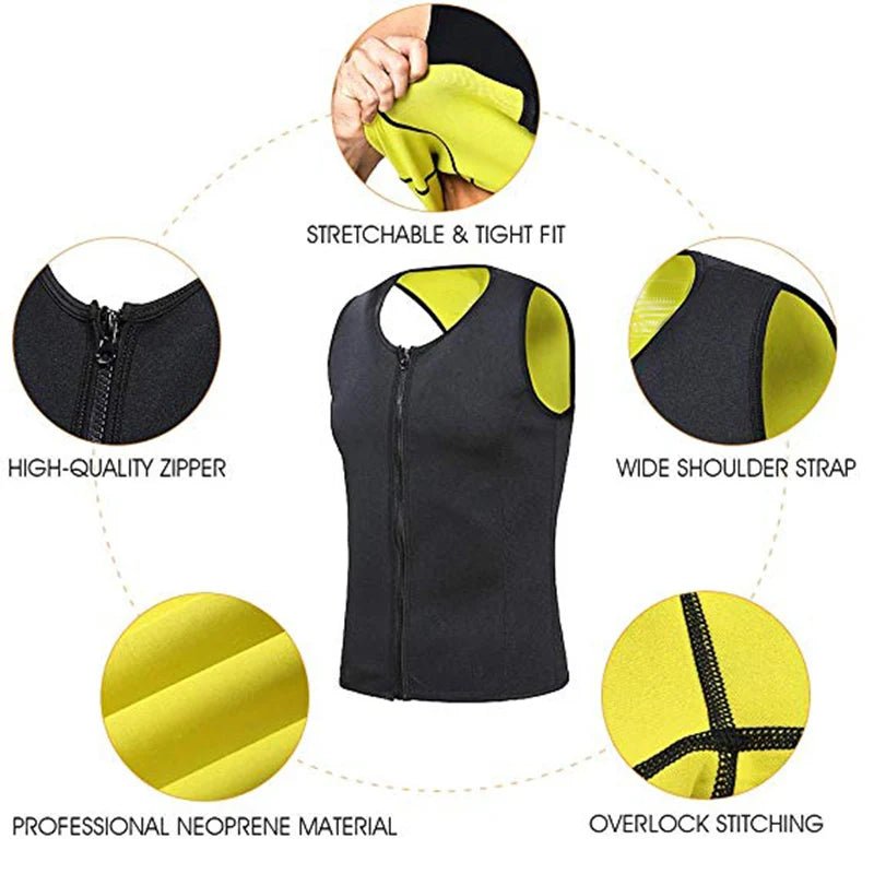 Men Body Shaper Waist Trainer Sauna Suit Sweat Vest Slimming Underwear Weight Loss Shirt Fat Burner Workout Tank Tops Shapewear - FitHealthHavenFitHealthHavenFitHealthHaven14:173Black;5:361386XXXLBlackXXXLMen Body Shaper Waist Trainer Sauna Suit Sweat Vest Slimming Underwear Weight Loss Shirt Fat Burner Workout Tank Tops Shapewear