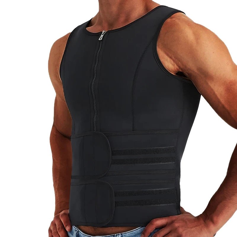 Men Body Shaper Waist Trainer Vest Slimming Shirt Sauna Sweat Vest Compression Undershirt Shapewear Fat Burner Workout Tank Tops - FitHealthHavenFitHealthHavenFitHealthHaven14:771Black;5:100014065BlackXLMen Body Shaper Waist Trainer Vest Slimming Shirt Sauna Sweat Vest Compression Undershirt Shapewear Fat Burner Workout Tank Tops