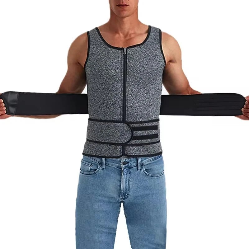 Men Body Shaper Waist Trainer Vest Slimming Shirt Sauna Sweat Vest Compression Undershirt Shapewear Fat Burner Workout Tank Tops - FitHealthHavenFitHealthHavenFitHealthHaven14:193Gray;5:100014064GraySMen Body Shaper Waist Trainer Vest Slimming Shirt Sauna Sweat Vest Compression Undershirt Shapewear Fat Burner Workout Tank Tops