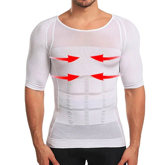 Men Body Shapers Fitness Elastic Abdomen Tight Fitting Short Sleeve Shirt Tank Tops Shape Underwear Slimming Boobs Shaping - FitHealthHavenFitHealthHavenFitHealthHaven14:173White;5:100014065WhiteXLMen Body Shapers Fitness Elastic Abdomen Tight Fitting Short Sleeve Shirt Tank Tops Shape Underwear Slimming Boobs Shaping