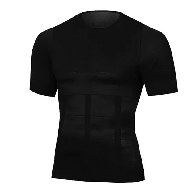 Men Body Shapers Fitness Elastic Abdomen Tight Fitting Short Sleeve Shirt Tank Tops Shape Underwear Slimming Boobs Shaping - FitHealthHavenFitHealthHavenFitHealthHaven14:771Black;5:100014065BlackXLMen Body Shapers Fitness Elastic Abdomen Tight Fitting Short Sleeve Shirt Tank Tops Shape Underwear Slimming Boobs Shaping