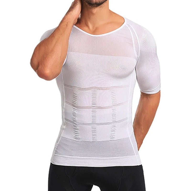 Men Body Shapers Fitness Elastic Abdomen Tight Fitting Short Sleeve Shirt Tank Tops Shape Underwear Slimming Boobs Shaping - FitHealthHavenFitHealthHavenFitHealthHaven14:173White;5:100014065WhiteXLMen Body Shapers Fitness Elastic Abdomen Tight Fitting Short Sleeve Shirt Tank Tops Shape Underwear Slimming Boobs Shaping