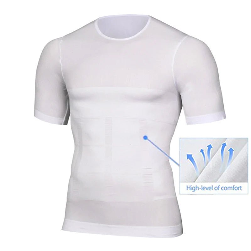 Men Body Shapers Fitness Elastic Abdomen Tight Fitting Short Sleeve Shirt Tank Tops Shape Underwear Slimming Boobs Shaping - FitHealthHavenFitHealthHavenFitHealthHaven14:173White;5:100014065WhiteXLMen Body Shapers Fitness Elastic Abdomen Tight Fitting Short Sleeve Shirt Tank Tops Shape Underwear Slimming Boobs Shaping