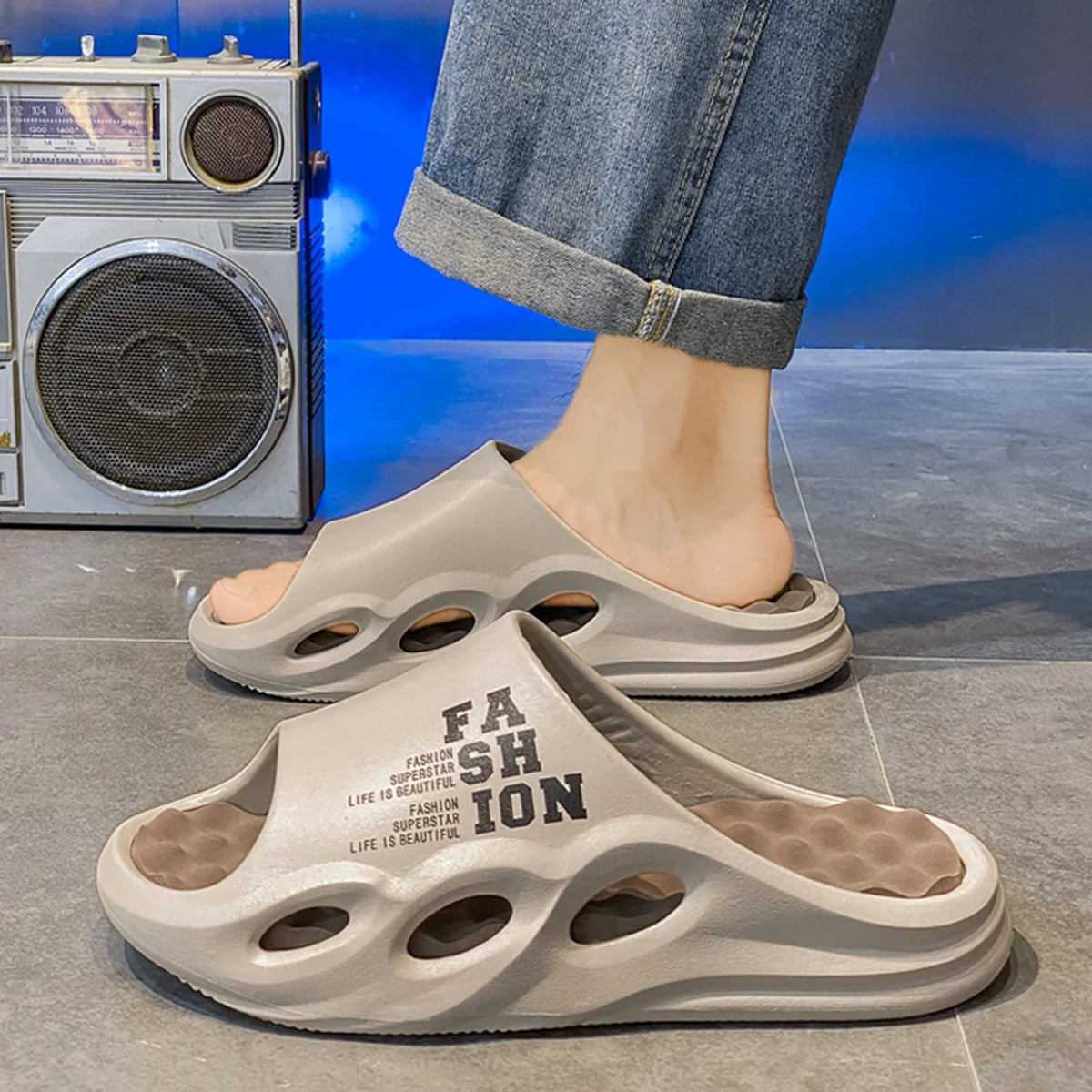 Men Fashion Massage Slippers Indoor/Outdoor Sandals Beach Flip Flop Thick Sole Male Slides Summer Non-Slip Men Shower Slippers - FitHealthHavenFitHealthHavenFitHealthHaven14:29;200000124:4280324WHITE39-40Men Fashion Massage Slippers Indoor/Outdoor Sandals Beach Flip Flop Thick Sole Male Slides Summer Non-Slip Men Shower Slippers