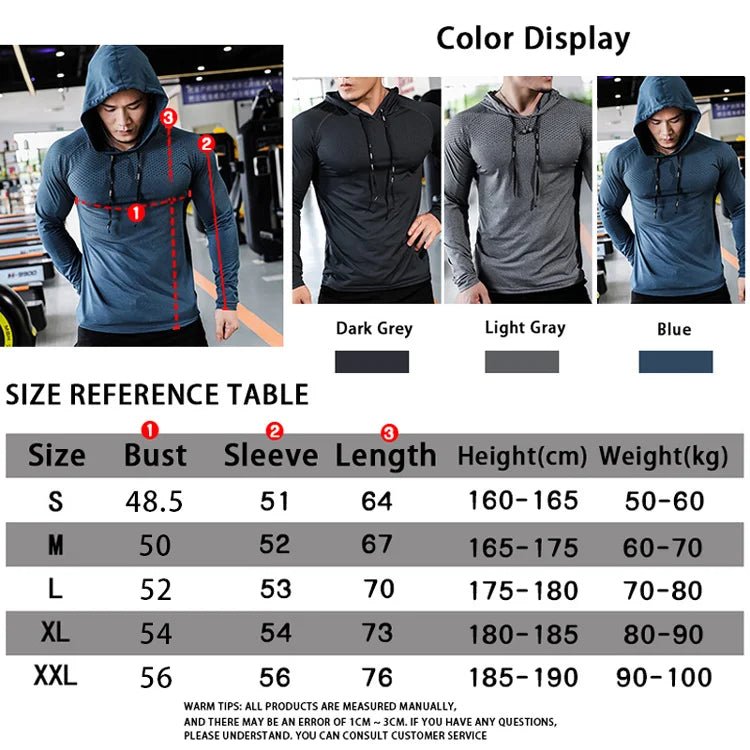 Mens Fitness Tracksuit Running Sport Hoodie Gym Joggers Hooded Outdoor Workout Shirts Tops Clothing Muscle Training Sweatshirt - FitHealthHavenFitHealthHavenFitHealthHaven14:173Navy blue;5:361385L (Fit 70-80KG)Navy blueL (Fit 70-80KG)Mens Fitness Tracksuit Running Sport Hoodie Gym Joggers Hooded Outdoor Workout Shirts Tops Clothing Muscle Training Sweatshirt