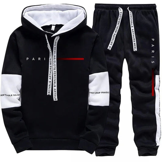Men's Hooded Sweatshirts Sweatpants Paris Fashion Hoodie Streetwear Male All Season Daily Casual Sports Pullover Jogging Pants - FitHealthHavenFitHealthHavenFitHealthHaven14:1254Black Pants;5:361386Black PantsMMen's Hooded Sweatshirts Sweatpants Paris Fashion Hoodie Streetwear Male All Season Daily Casual Sports Pullover Jogging Pants