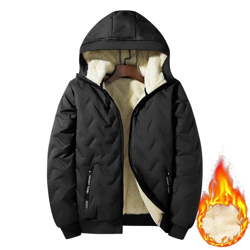 Men's hooded warm short jacket winter zipper pocket jacket outdoor sports and leisure work clothes windproof cotton jacket - FitHealthHavenFitHealthHavenFitHealthHaven14:193;5:4182blackXXLMen's hooded warm short jacket winter zipper pocket jacket outdoor sports and leisure work clothes windproof cotton jacket