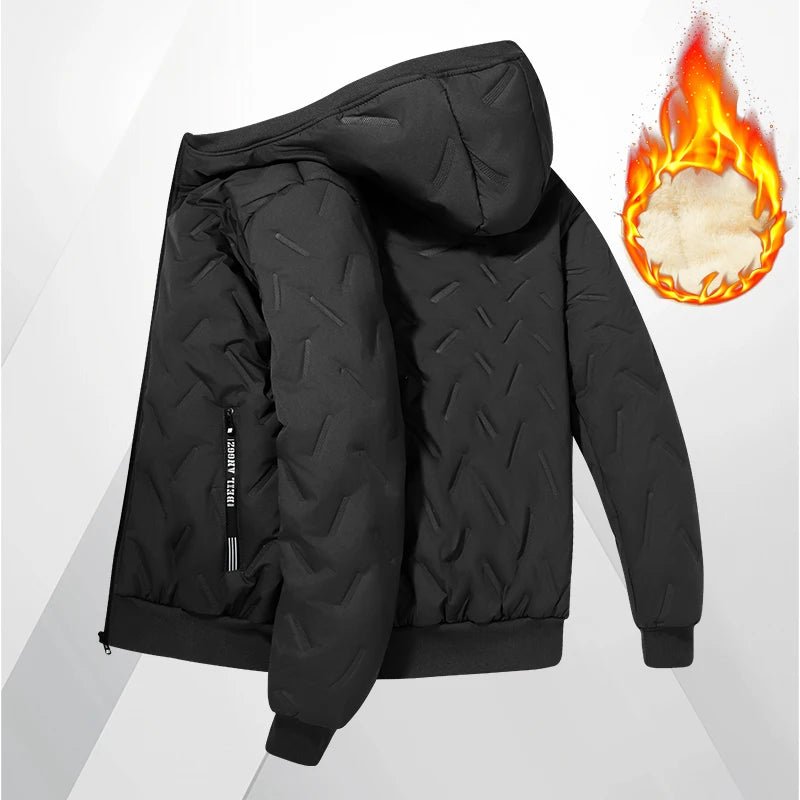 Men's hooded warm short jacket winter zipper pocket jacket outdoor sports and leisure work clothes windproof cotton jacket - FitHealthHavenFitHealthHavenFitHealthHaven14:193;5:4182blackXXLMen's hooded warm short jacket winter zipper pocket jacket outdoor sports and leisure work clothes windproof cotton jacket