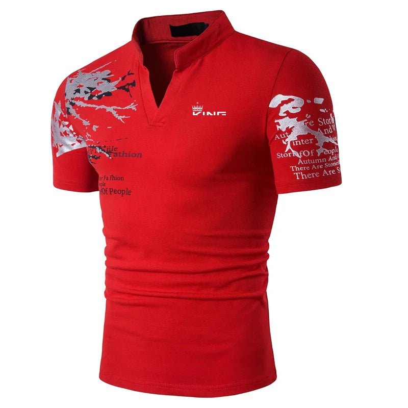 Men's Polo Shirt Golf Shirt Graphic Prints V Neck Outdoor Street Short Sleeves Print Clothing Sports Fashion Streetwear Designer - FitHealthHavenFitHealthHavenFitHealthHaven14:10B69-BGK-red;5:100014064B69-BGK-redSMen's Polo Shirt Golf Shirt Graphic Prints V Neck Outdoor Street Short Sleeves Print Clothing Sports Fashion Streetwear Designer