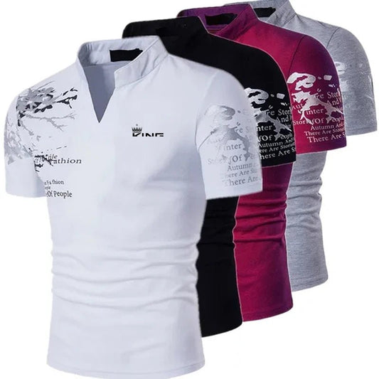 Men's Polo Shirt Golf Shirt Graphic Prints V Neck Outdoor Street Short Sleeves Print Clothing Sports Fashion Streetwear Designer - FitHealthHavenFitHealthHavenFitHealthHaven14:193B69-BGK-black;5:100014064B69-BGK-blackSMen's Polo Shirt Golf Shirt Graphic Prints V Neck Outdoor Street Short Sleeves Print Clothing Sports Fashion Streetwear Designer