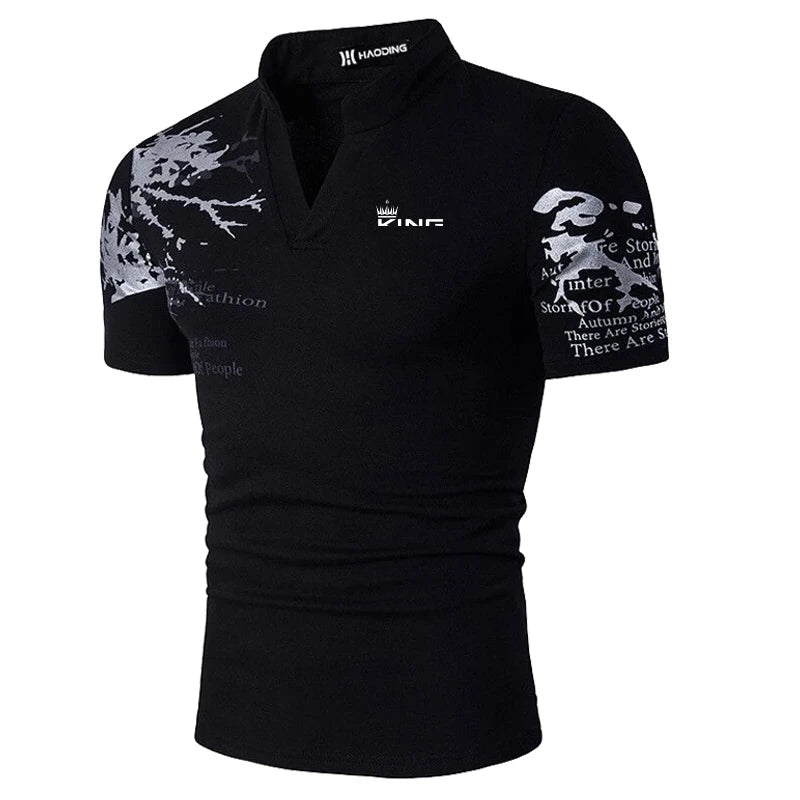 Men's Polo Shirt Golf Shirt Graphic Prints V Neck Outdoor Street Short Sleeves Print Clothing Sports Fashion Streetwear Designer - FitHealthHavenFitHealthHavenFitHealthHaven14:193B69-BGK-black;5:100014064B69-BGK-blackSMen's Polo Shirt Golf Shirt Graphic Prints V Neck Outdoor Street Short Sleeves Print Clothing Sports Fashion Streetwear Designer