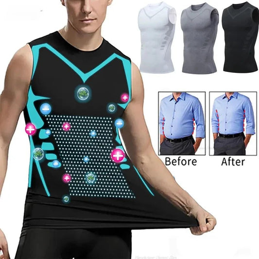 Men's Slimming Vest Ionic Compression Shirt Ice-Silk Cooling Body Shaper Tank Top Tummy Control Quick-Dry Fitness Shirts - FitHealthHavenFitHealthHavenFitHealthHaven14:691Gray;5:100014064GraySMen's Slimming Vest Ionic Compression Shirt Ice-Silk Cooling Body Shaper Tank Top Tummy Control Quick-Dry Fitness Shirts