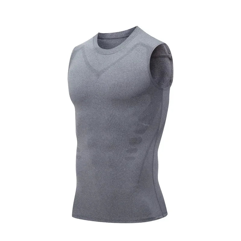 Men's Slimming Vest Ionic Compression Shirt Ice-Silk Cooling Body Shaper Tank Top Tummy Control Quick-Dry Fitness Shirts - FitHealthHavenFitHealthHavenFitHealthHaven14:691Gray;5:100014064GraySMen's Slimming Vest Ionic Compression Shirt Ice-Silk Cooling Body Shaper Tank Top Tummy Control Quick-Dry Fitness Shirts